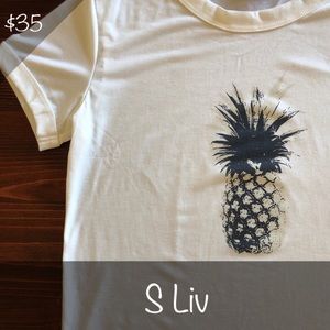 🍍3 for 30 BNWT LuLaRoe Liv Vintage Ringer T
